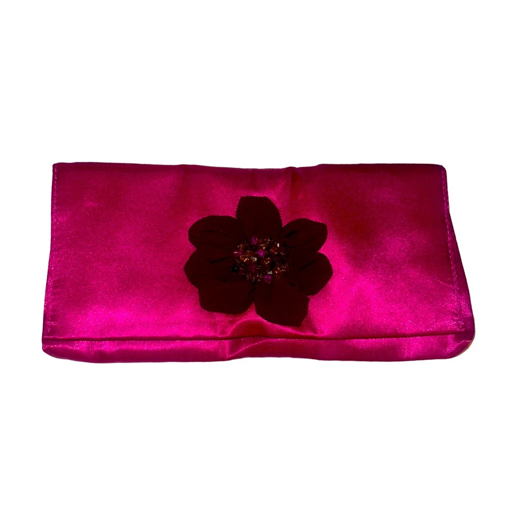 Avon fuchsia vintage clutch